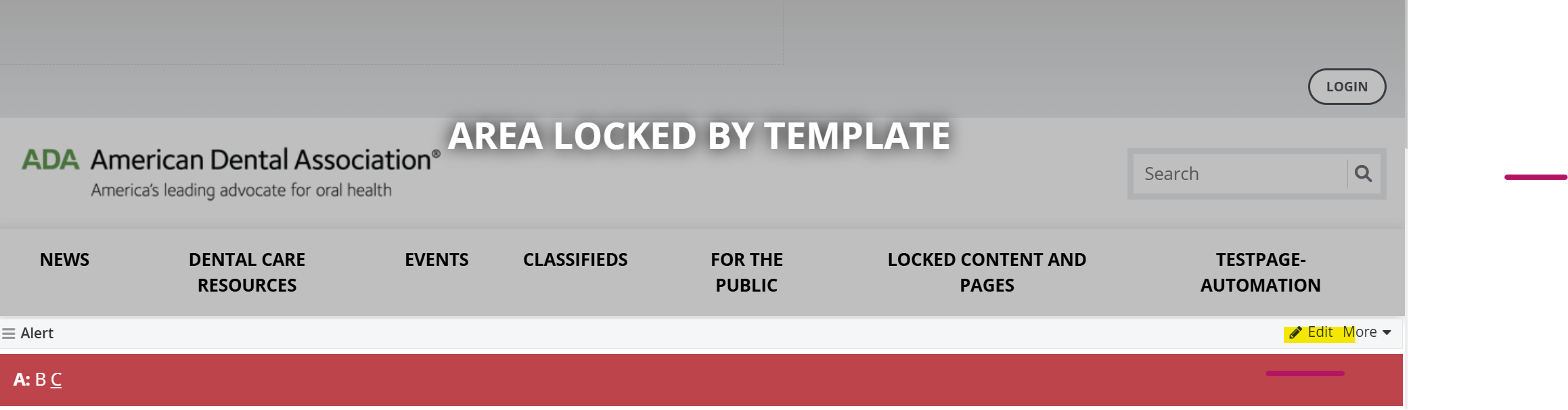 home-page-edit alert