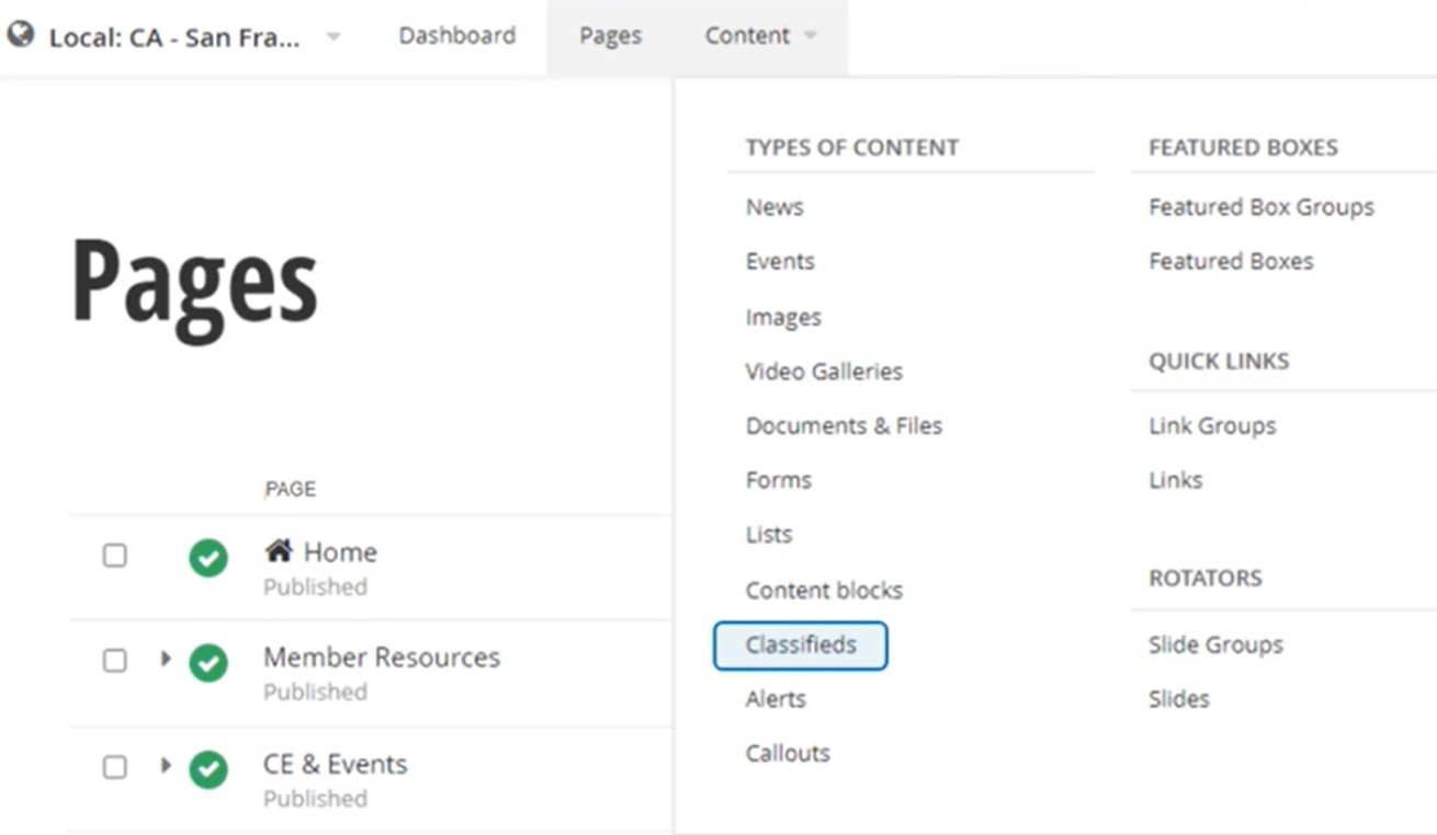 Content-creation-pages-classifieds