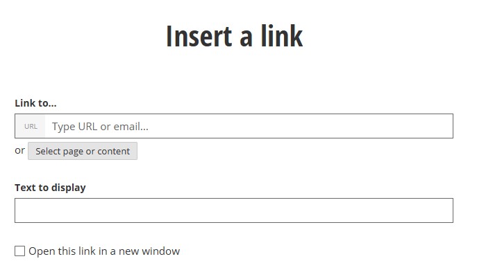 Select an internal page and click Use Selected