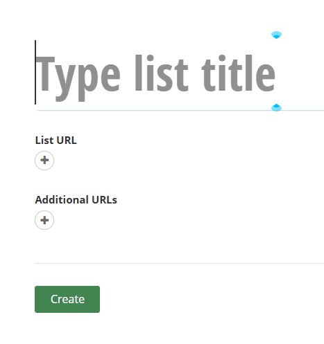 form to complete to create list type title
