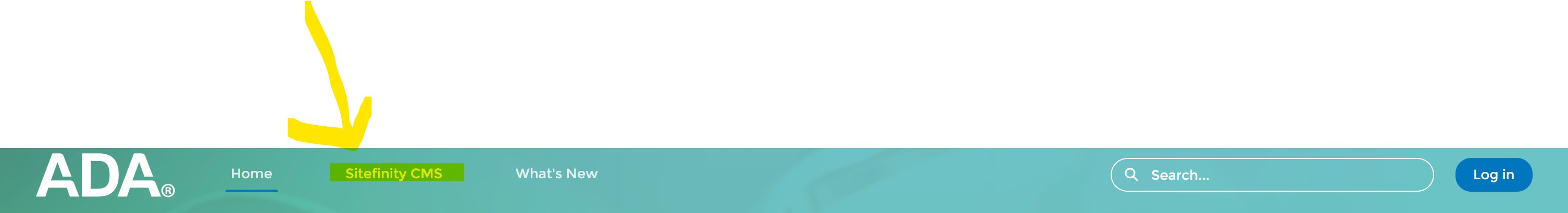 ADA branded web templates navigation sitefinity