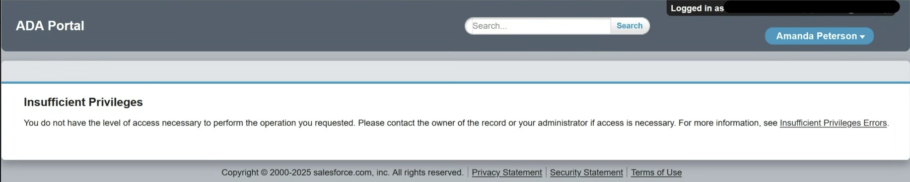 log-in-to-experience-as-user-error-insufficient-privileges